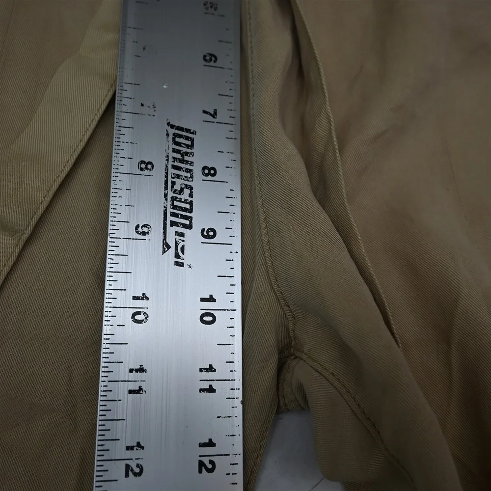 True Religion L Khaki Vented Cuff Slim Pull On Cargo Womens Pants